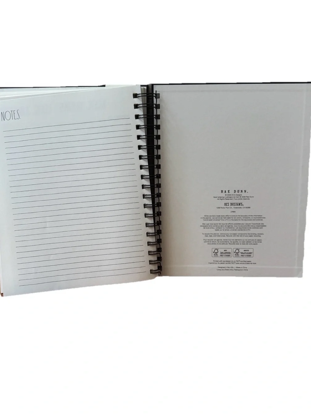 Rae Dunn 2027 PLANNER Make It Happen Spiral 17 months Planner Pink 10x8”